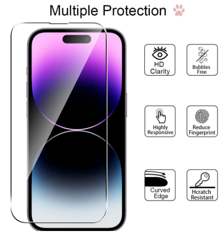 1 Camera Lens + 1 Screen Glass Protectors Bundle For IPhone 13, 14 and 15