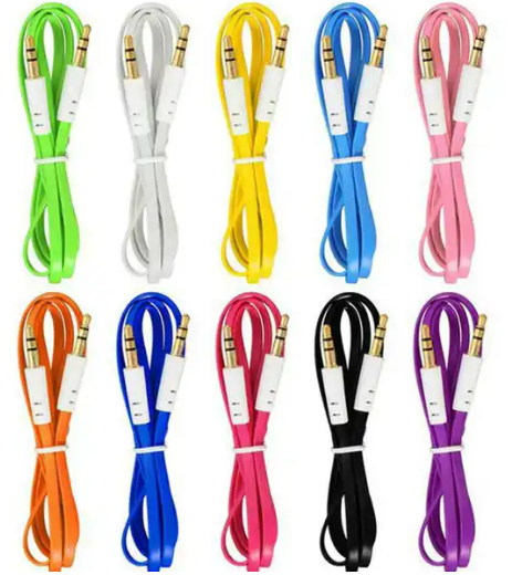 3.5mm Male To Male Audio Cable Car Aux Auxiliary Cord Stereo Audio Cable For PC Phone - 1m