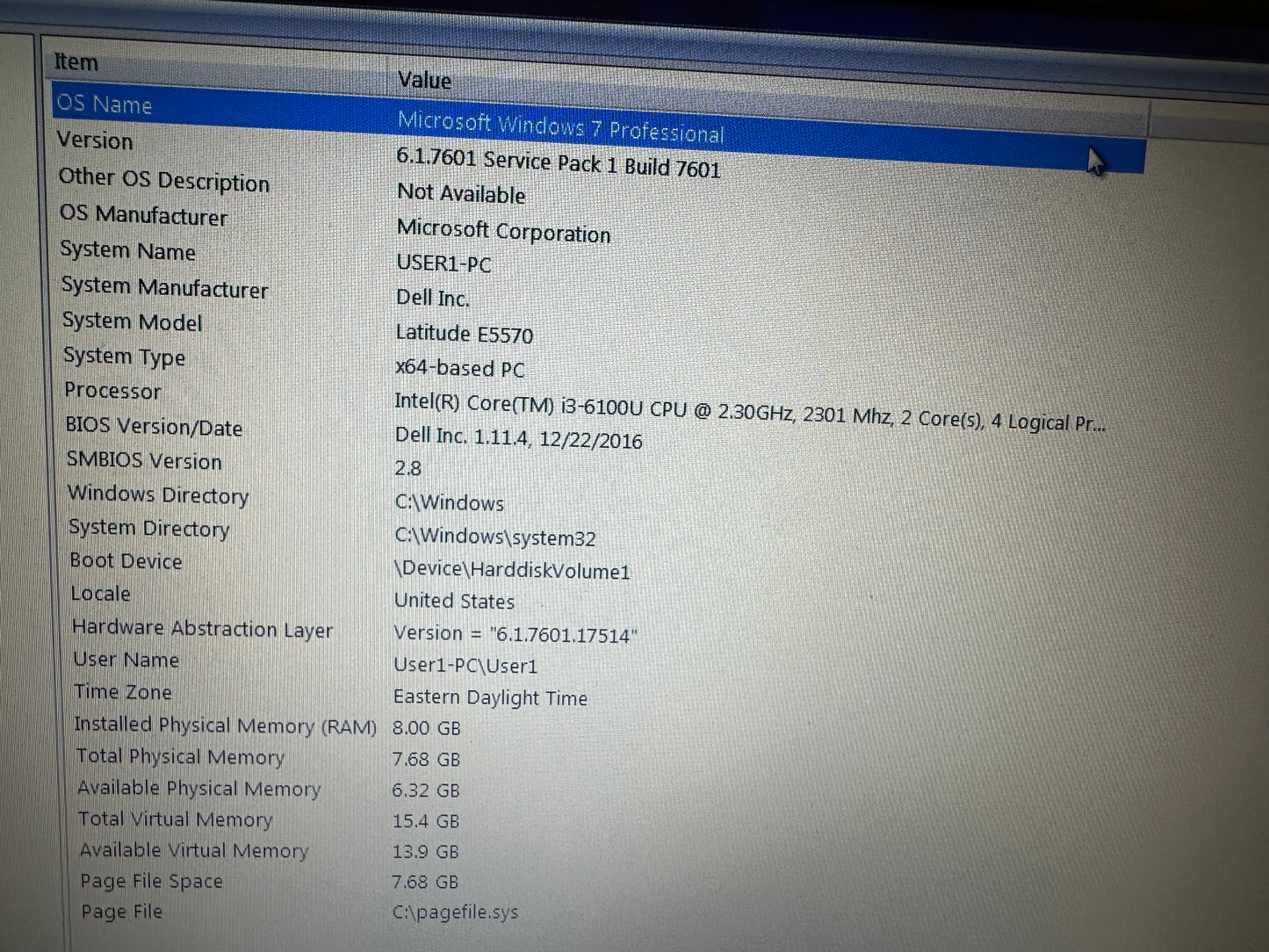 Dell E5570 Laptop Core i3 2.3Ghz 8GB RAM and 450GB SSD with Windows 10 Pro