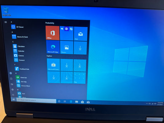 Dell E5570 Laptop Core i3 2.3Ghz 8GB RAM and 450GB SSD with Windows 10 Pro