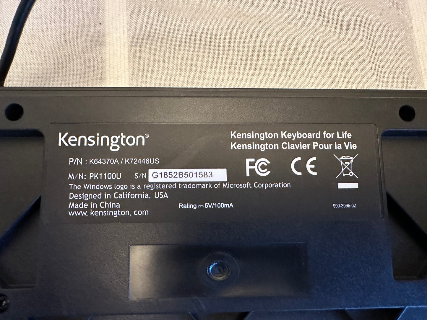 Kensington Keyboard K64370A / K72446US